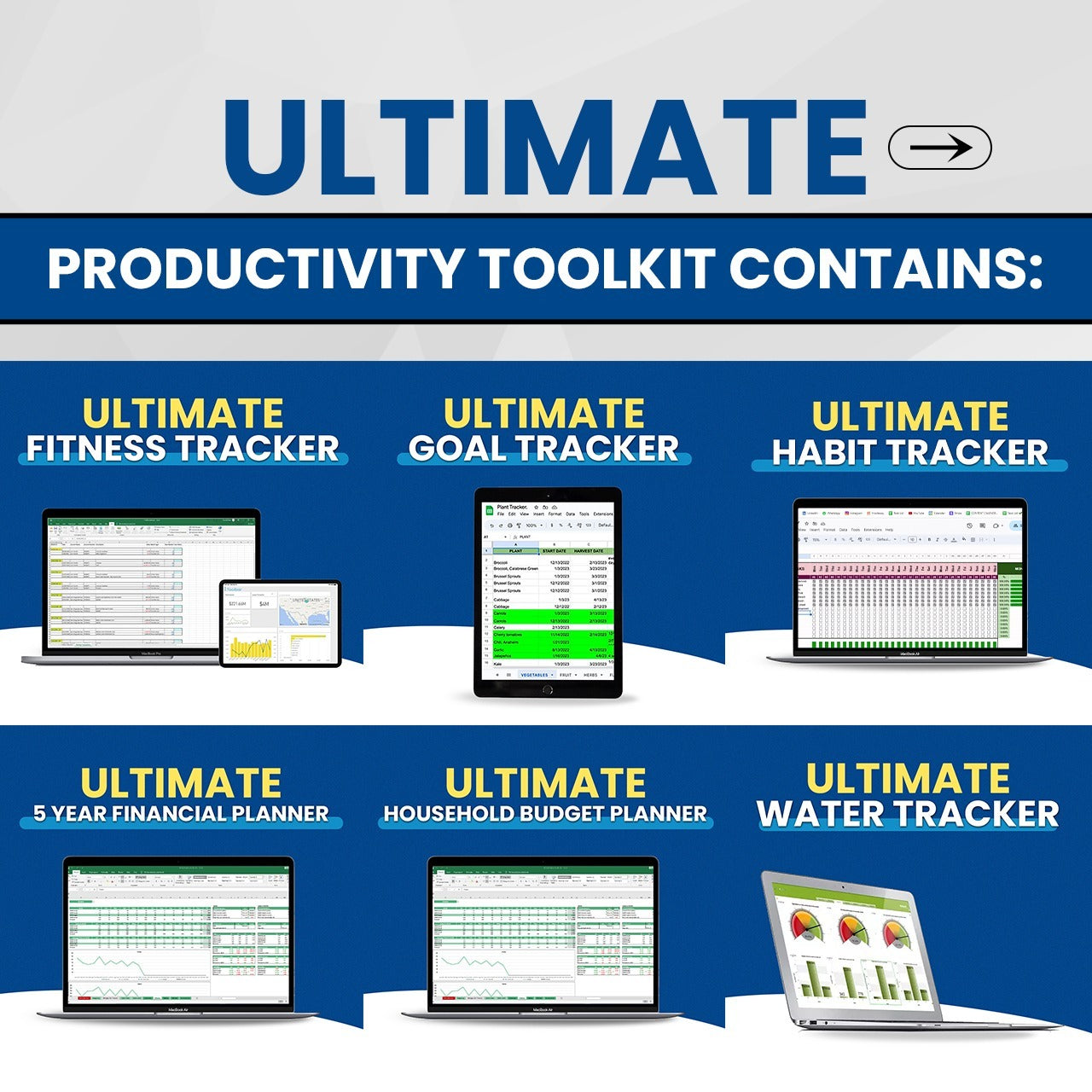 Productivity Toolkit Bundle (4500+ EXCEL Templates)